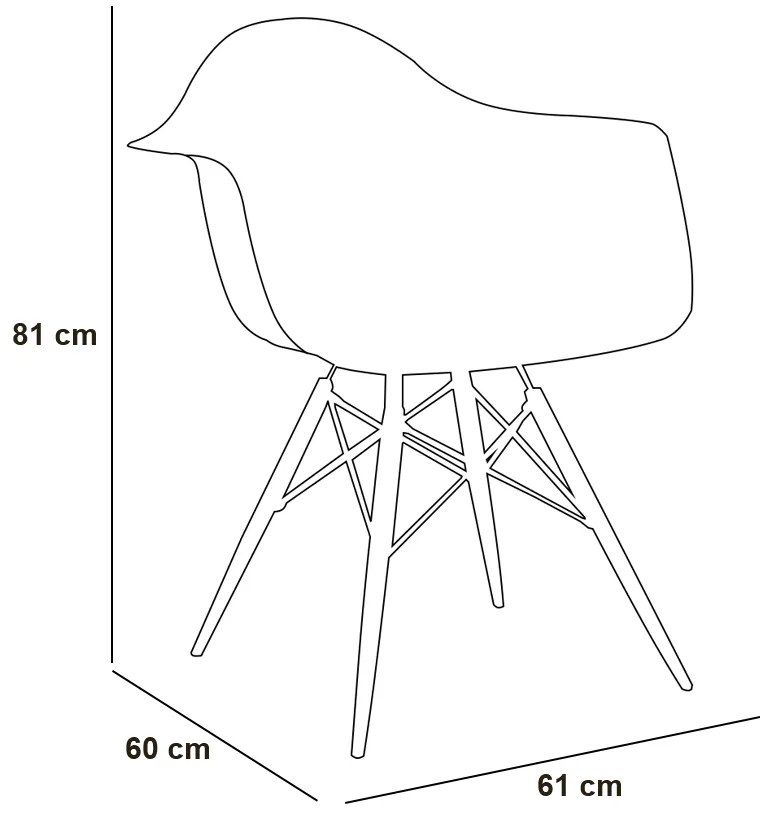 Cadeira Melbourne Eiffel Charles Eames Rosa Base Madeira - D'Rossi