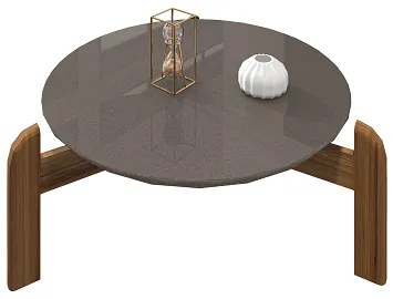 Mesa De Centro Lizz Cinza Perola/Cedro - Casa D Móveis