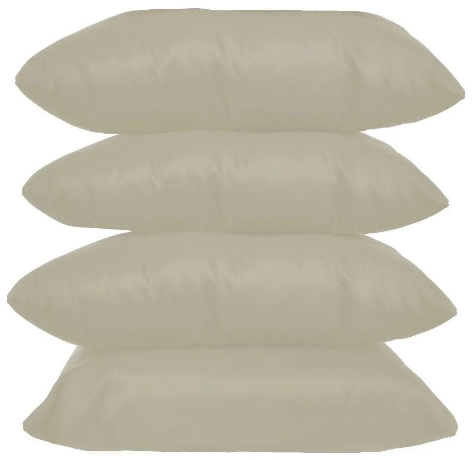 Kit 4 Almofadas Decorativas 40x40 Tecido Suede Bege