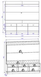 Estante Home Theater para TV até 70 Pol. com LED e Espelho Paraíso C05
