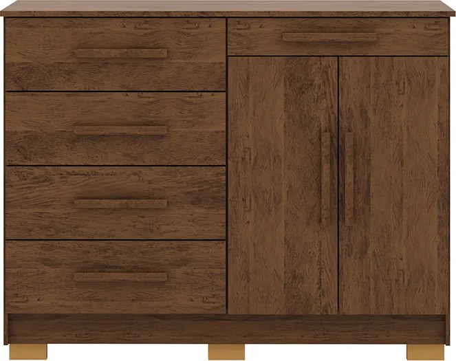 Cômoda Quarto 122cm com 2 Portas Sapateira Vitória V01 - D'Rossi - Imbuia