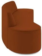 Sofá 2 Lugares para Sala de Estar Living 150cm Koane D06 Veludo Laranj