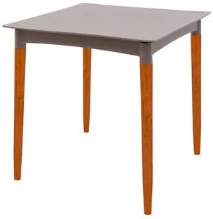 Mesa Tramontina Laura Rattan 70 cm Polipropileno Camurça Pernas Madeira