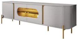 Rack Bancada Para TV 75 Pol 180cm Ricky Off/Naturalle B02 - Mpozenat