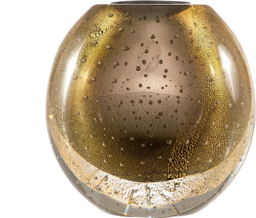 Vaso Murano Santa Monica c/ Ouro G Ônix