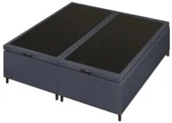 Base Cama Box Baú Casal Queen 158cm Hit Z04 Suede Cinza - Mpozenato
