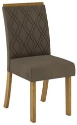 Kit 2 Cadeiras Estofadas para Sala de Jantar Vita Nature/Bege - Henn