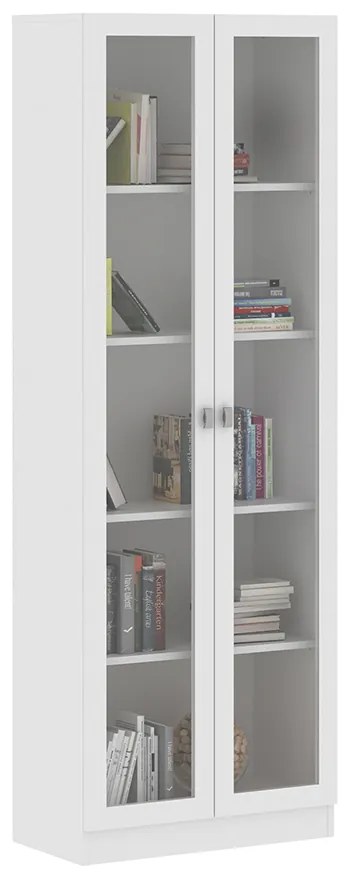 Armário Estante Alto Porta de Vidro ME4115 MDP Branco G69