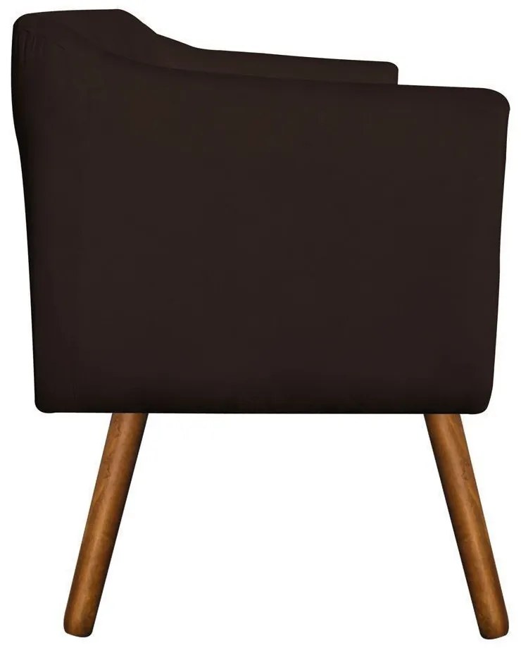 KIT 02 POLTRONAS JULIA SUEDE MARROM PES