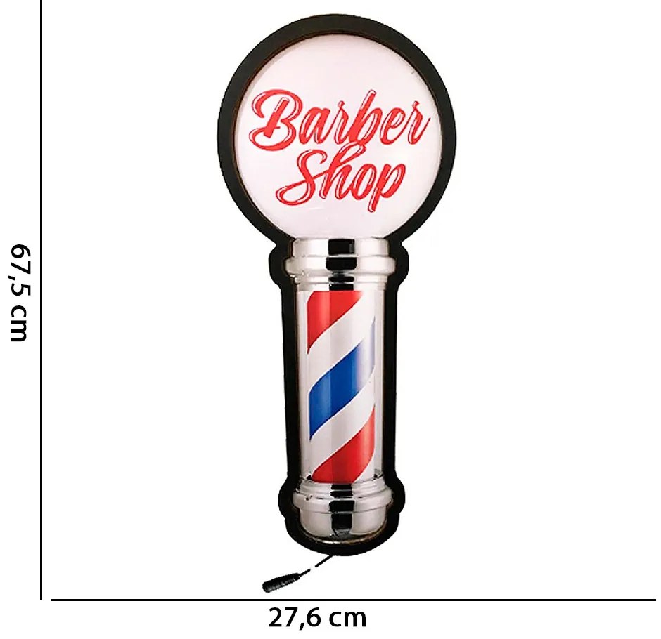 Luminaria Decorativa de Parede Poste de Barbearia - D'Rossi