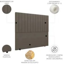 Cabeceira Cama Box Queen 160cm Estofada Plutus Saturno Mescla Z04 - Mp