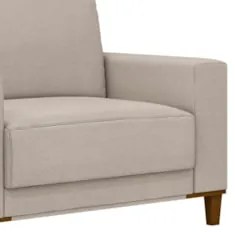 Sofá 3 Lugares 214cm Com 01 Poltrona Zaire Z32 Linho Areia     - Mpoze