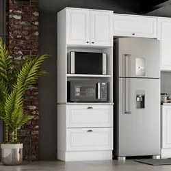 Paneleiro Torre Quente 2 Portas 2 Nichos 100% MDF Americana Branco HP