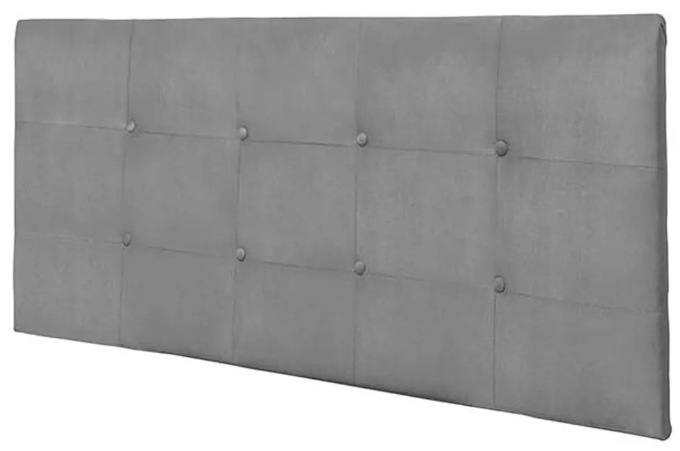 Painel Luna Para Cama Box Queen 160 cm Suede Cinza - D'Rossi