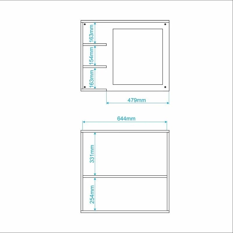 Gabinete Conjunto de Banheiro 1 Gaveta Espelheira Branco