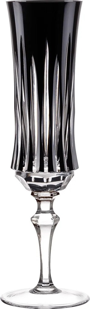 Taça de Cristal Flauta Mozart Basic Lapidado p/ Champagne 195ml - Preto - 66 Preto - 66