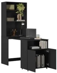 Mesa Escrivaninha Bancada de Estudos Para Quarto Salt Preto Z06 - Mpoz