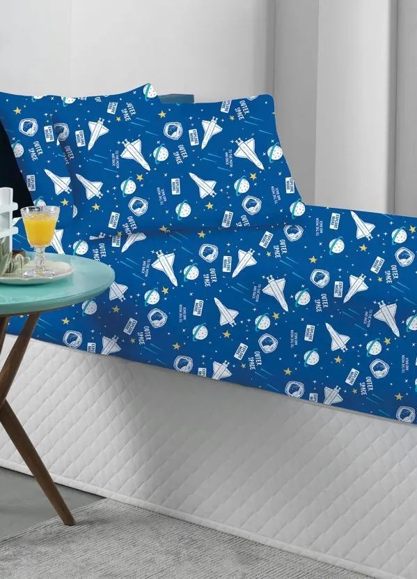 Jogo de Cama Malha Astroboy Solteiro 2 Peças