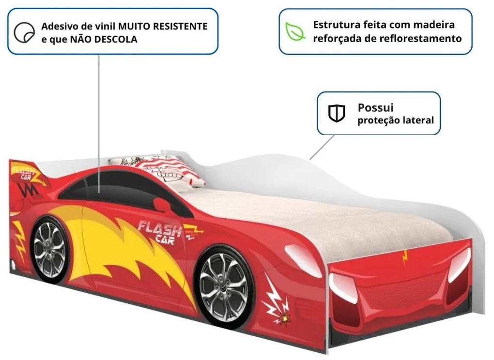 Cama Flash Solteiro 197cm x 92cm KMCB