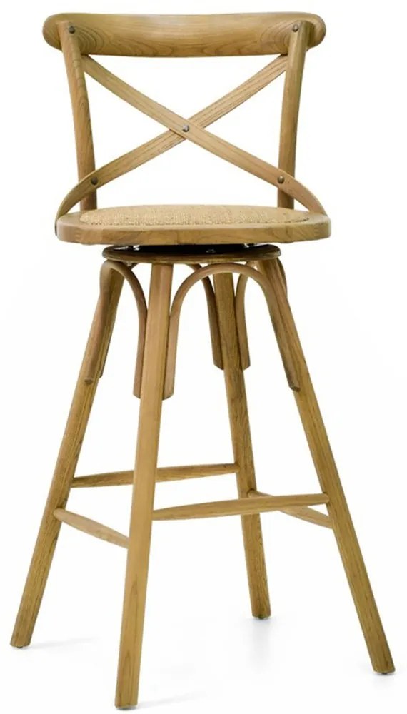 Kit 06 Banquetas Bistrô Gourmet Para Cozinha Blair Base Giratória Oak G04 - Gran Belo