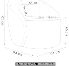 Poltrona Sala Giratória Redonda 91cm Steve Boucle Pistache I01 - Mpo