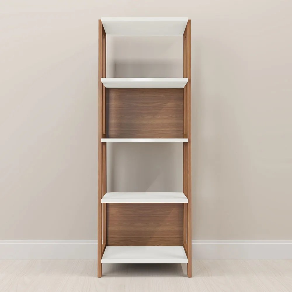 Estante Trend com 05 Prateleiras Hanover e Off White - D'Rossi