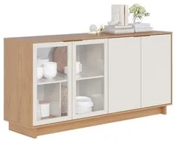 Conjunto Sala de Jantar Cristaleira Tijuca e Buffet Vicky C05 Freijó/O