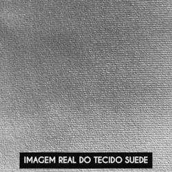 Poltrona Para Sala Pé Metal Preto Kit 2 Ana Suede Cinza - Ibiza