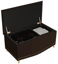 Calçadeira Baú Solteiro 90cm com Tachas Imperial J02 Sintético Marrom