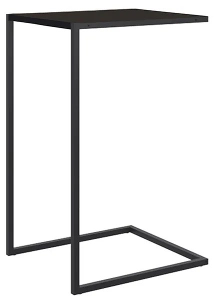 Mesa Lateral Multiuso Estilo Industrial Preto Base Metálica Preto A05 - D'Rossi