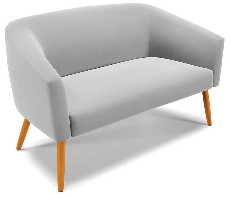 Namoradeira e 2 Poltronas Giratória MA30 Stella Suede D03 - D'Rossi - Cinza
