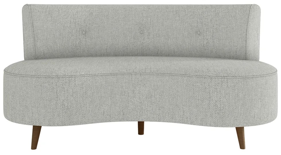 Sofá Living 2 Lugares 160cm Aang Pés Palito Linho Cinza G33 - Gran Belo