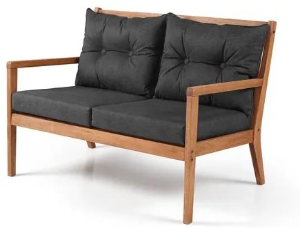 Sofa Rio 2 Lugares Estofado Preto 117cm - 60350 Sun House