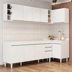 Armário de Cozinha Modulado de Canto Esquerdo 5 Peças CP52 Balcão sem