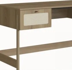 Mesa Escrivaninha Home Office Pés Madeira Arlo A10 Hanover - Mpozenato