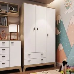 Guarda Roupa Infantil 108cm 3 Portas 2 Gavetas Favo de Mel 006 Itapuã/