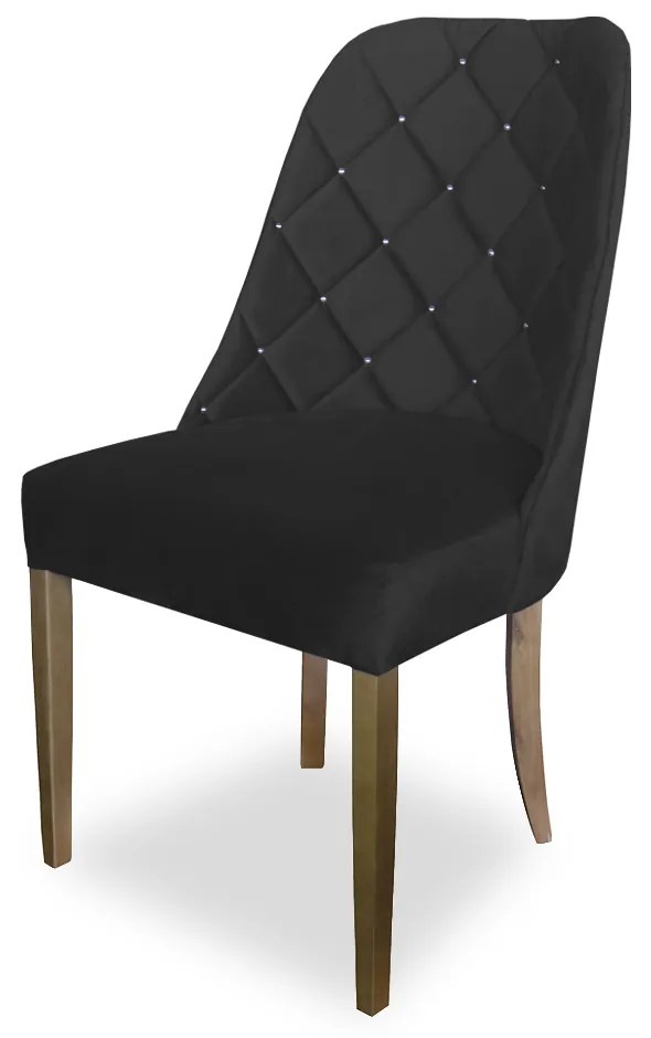 kit com 6 Cadeiras de Jantar Dublin Suede Preto
