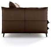 Sofá Living 3 Lugares para Sala de Estar 200cm Dojin L07 Couro Café -