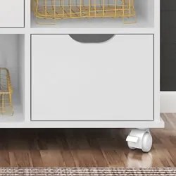 Kit 2 Nichos Organizadores 9 Gavetas com Rodízios Toys Q01 Branco - Mp