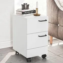 Gaveteiro Para Escritório Com Rodízios 2 Gavetas Osaka Branco - Polito