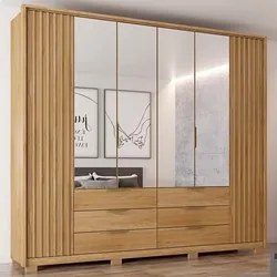 Guarda Roupa Casal Com 4 Espelhos 6 Portas Martin C01 Buriti - Mpozena