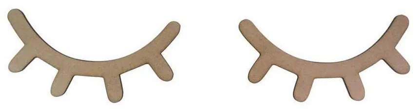 par de Cilios Decorativos Mdf Cru 3mm 25x13  - D'Rossi