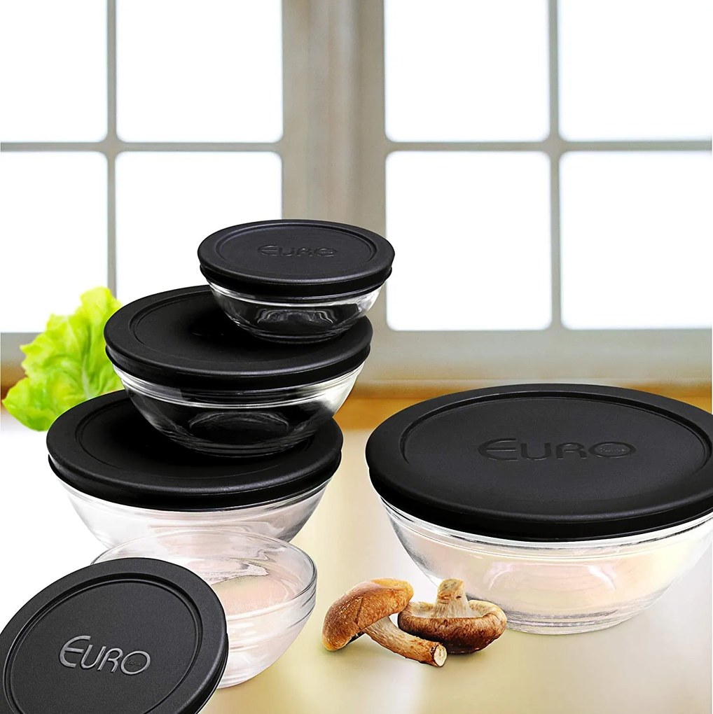 Conjunto de Potes de Vidro 5 PC Redondos