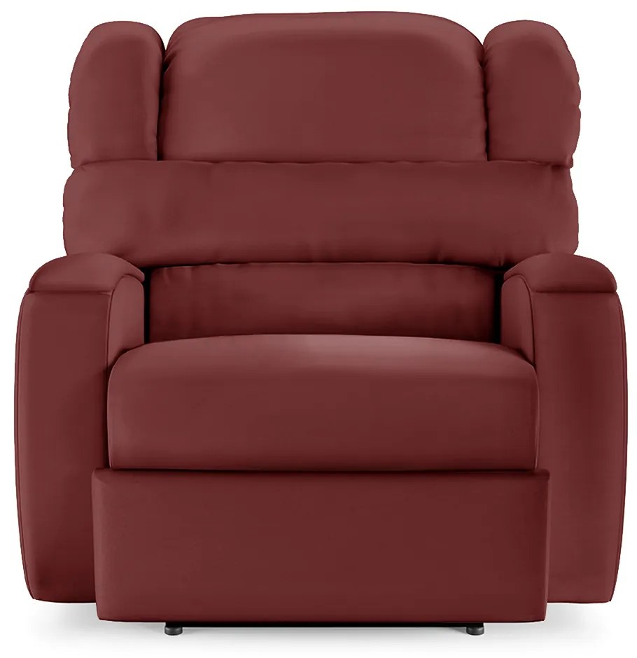 Poltrona do Papai Sala de Cinema Reclinável Kylie Power Elétrica PU Vermelho G23