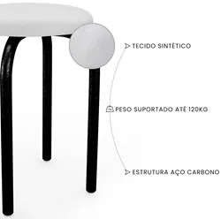 Mesa de Cozinha Bistrô Porto Castanho 120cm com 4 Banquetas Industriai