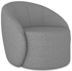 Sofá 3 Lugares 180cm Wendi e Poltrona Steve Linho Grafite I01 - Mpoze