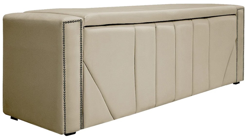 Kit Cabeceira e Calçadeira Baú Queen Minsk P02 160 cm para cama Box Corano - ADJ Decor