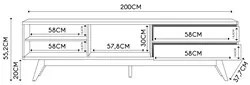Painel para TV 75 Pol Chile e Rack Bancada Itália C05 Off White Matte/