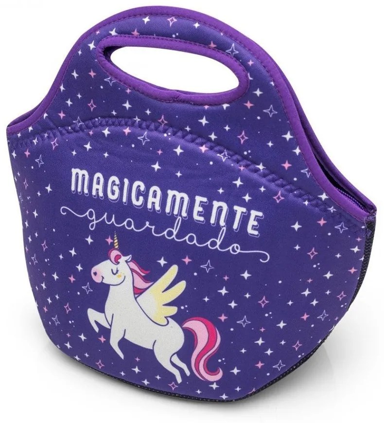 Lancheira Bolsa Unicórnio - Roxo