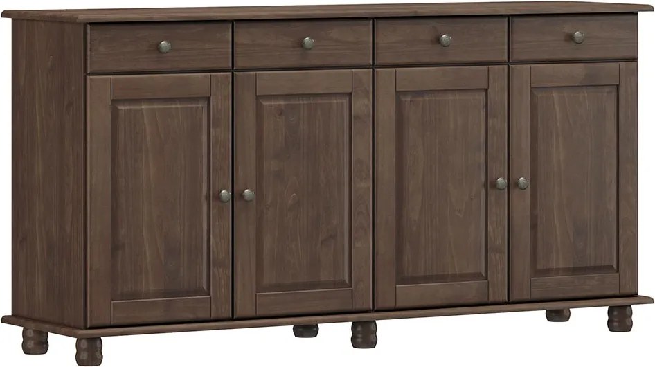Balcão Madeira Maciça Garnet 4 Portas Café - G74 - Gran Belo